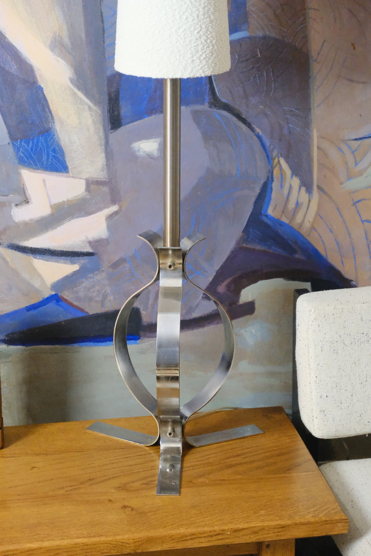 Lampe de sol en acier chromé - Luminaires - La Nouvelle Galerie