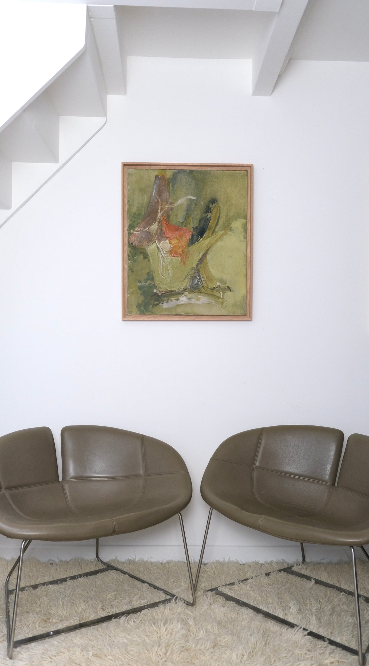 Peinture abstraite signée 1960 - Tableaux et Miroirs - La Nouvelle Galerie 