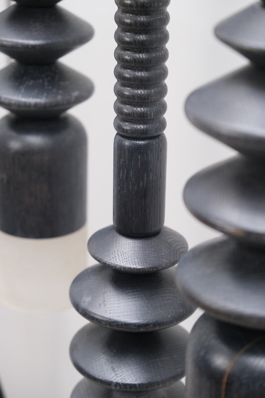 Suspensions en wengé-Luminaires- La Nouvelle Galerie