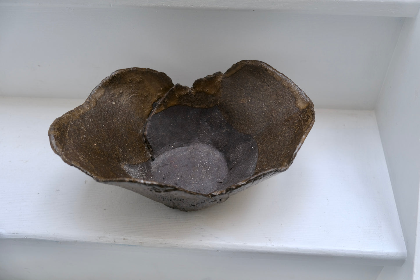 Coupe en céramique feuillage - Objets d'art - La Nouvelle Galerie