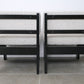 Paire de fauteuils en bois noir modernistes - Assises - La Nouvelle Galerie