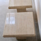 Paire de tables en travertin post-modernes