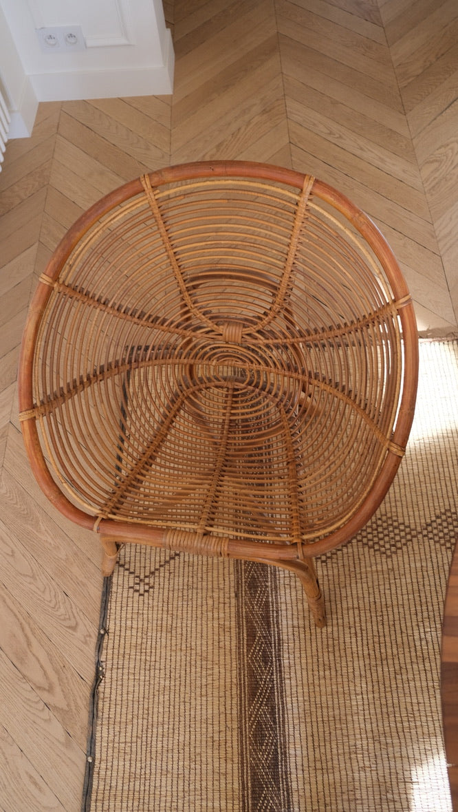 Paire de fauteuils en osier et bambou 1960 - Assises - La Nouvelle Galerie