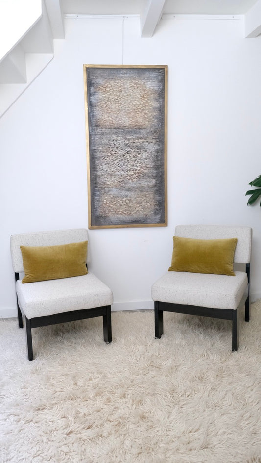 Paire de fauteuils en bois noir modernistes - Assises - La Nouvelle Galerie