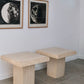 Paire de tables en travertin post-modernes