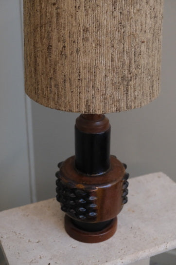 Paire de lampes céramique et bois - Luminaires - La Nouvelle Galerie