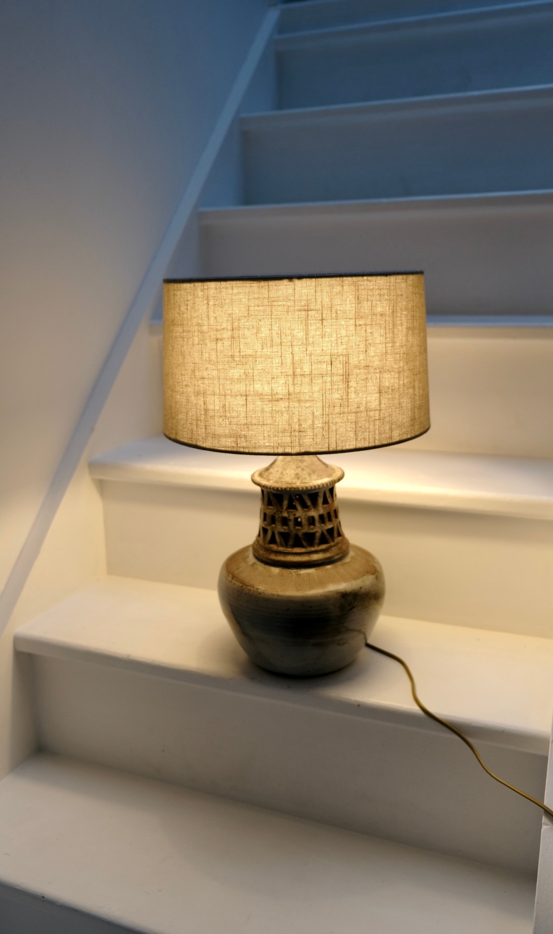 Lampe en céramique ajourée Vallauris - Luminaires - La Nouvelle Galerie