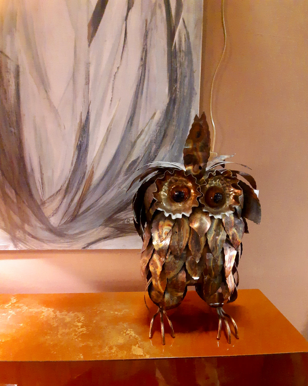 Hibou en métal