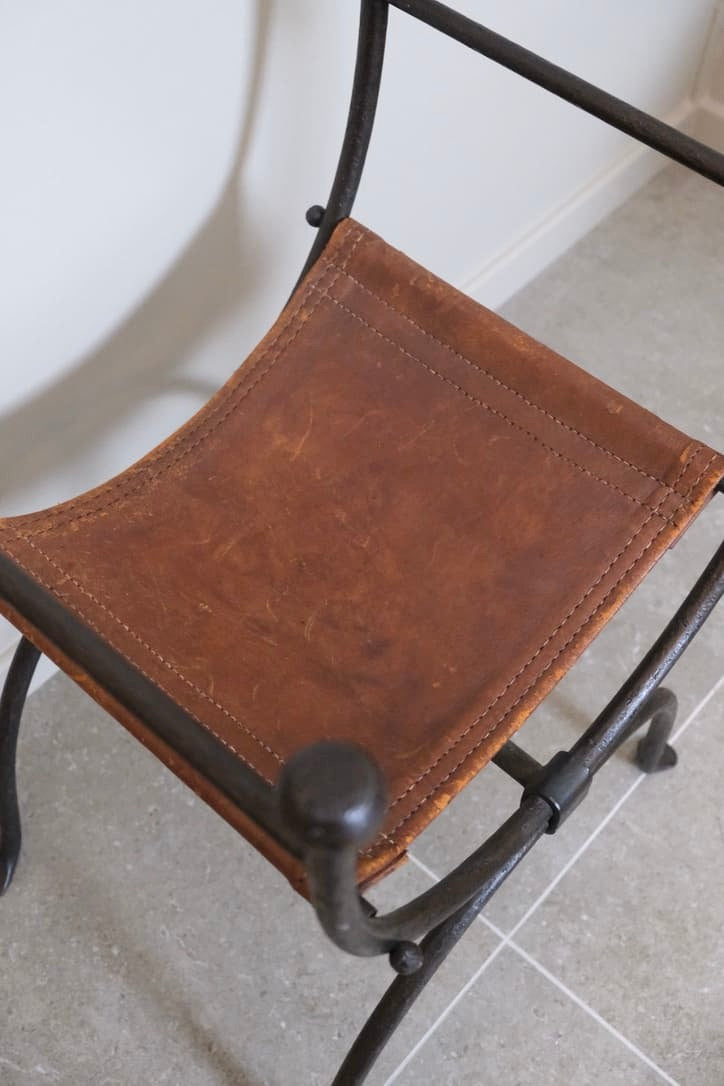 Tabouret curule 1950 - Mobilier - La nouvelle Galerie