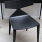 Coiffeuse et chaise en bois noirci