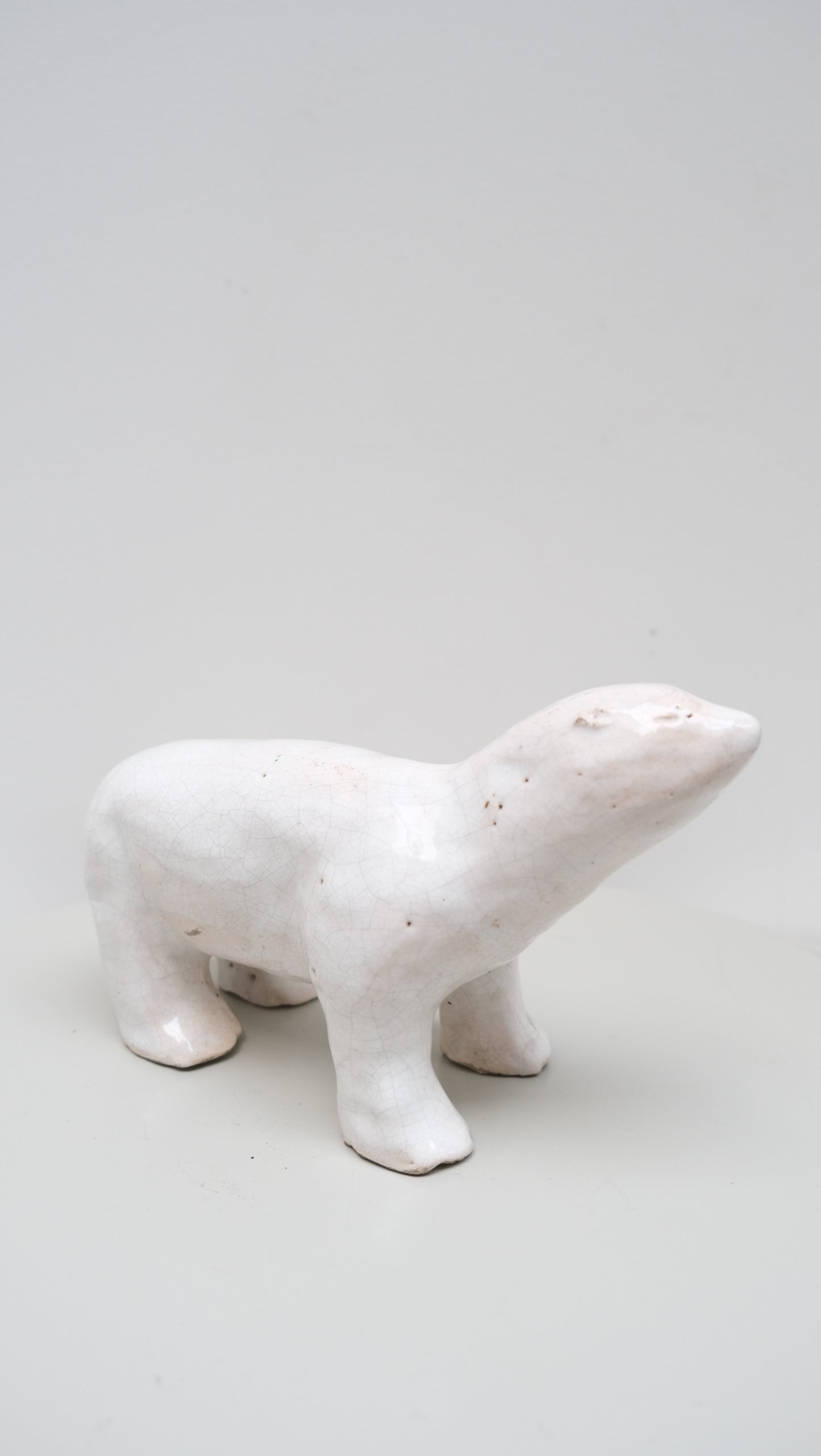 Ours blanc en céramique - Arts décoratifs - La Nouvelle Galerie 