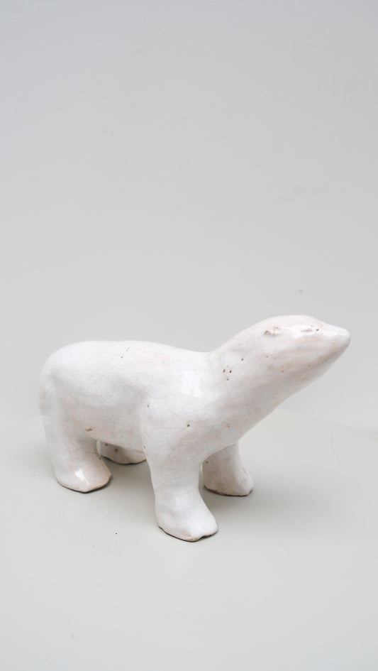 Ours blanc en céramique - Arts décoratifs - La Nouvelle Galerie