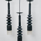 Suspensions en wengé-Luminaires- La Nouvelle Galerie