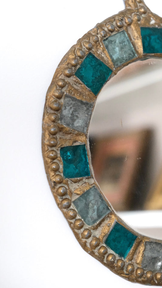 Miroir en verre et plomb d'Irena Jaworska - Tableaux et Miroirs - La Nouvelle Galerie  