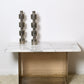 Table basse en marbre et aluminium brossé - Mobilier - La Nouvelle Galerie