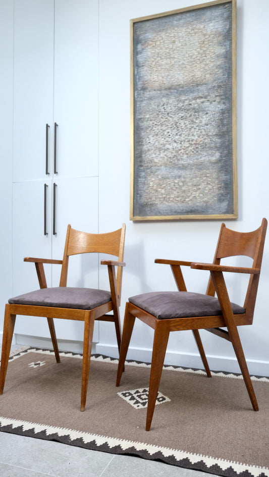 Chaises à accoudoirs en teck 1960 - Assises - La Nouvelle Galerie