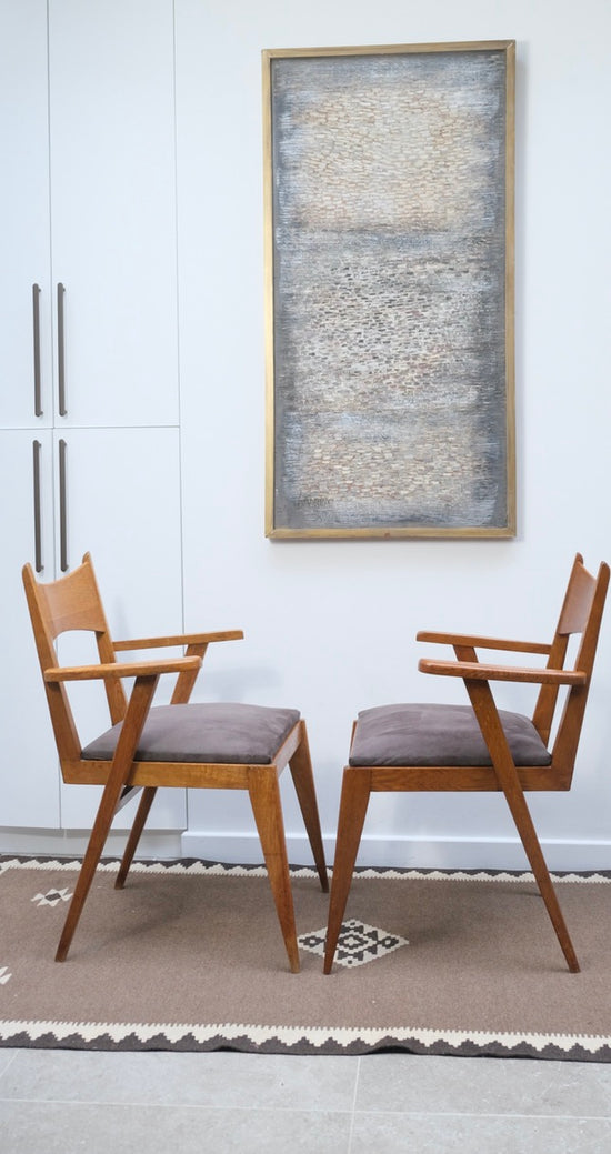 Chaises à accoudoirs en teck 1960 - Assises - La Nouvelle Galerie