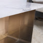 Table basse en marbre et aluminium brossé - Mobilier - La Nouvelle Galerie