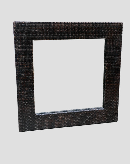 Grand miroir en rotin tressé - Tableaux et Miroirs - La Nouvelle Galerie