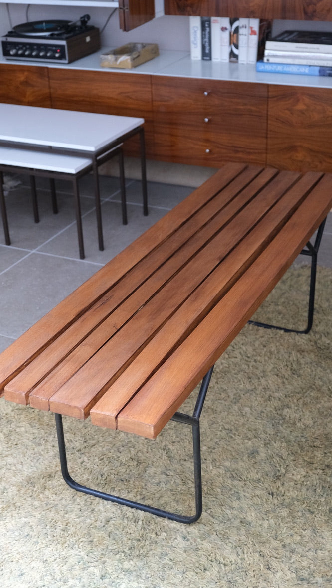 Banc à lattes piètement Y - Assises - La Nouvelle galerie