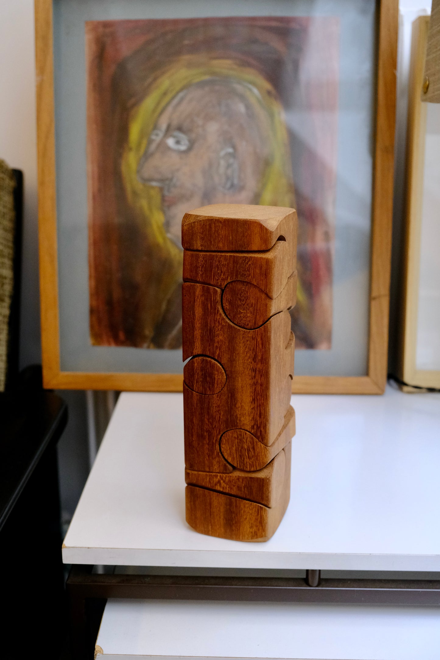 Sculpture puzzle en teck Brian Willsher - Objets d'art - La Nouvelle Galerie