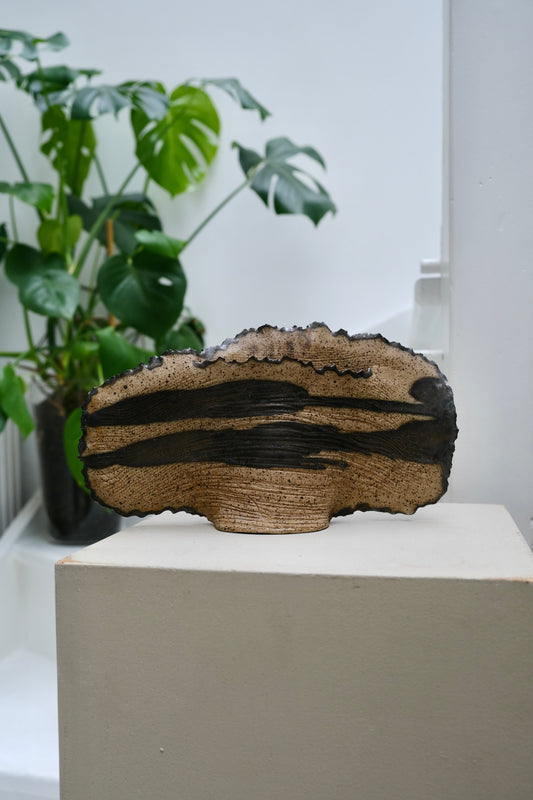Vase en grès lenticulaire - Objets d'art - La Nouvelle galerie